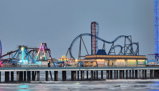 The Galveston Island Pleasure Pier on the Texas Gulf Coast