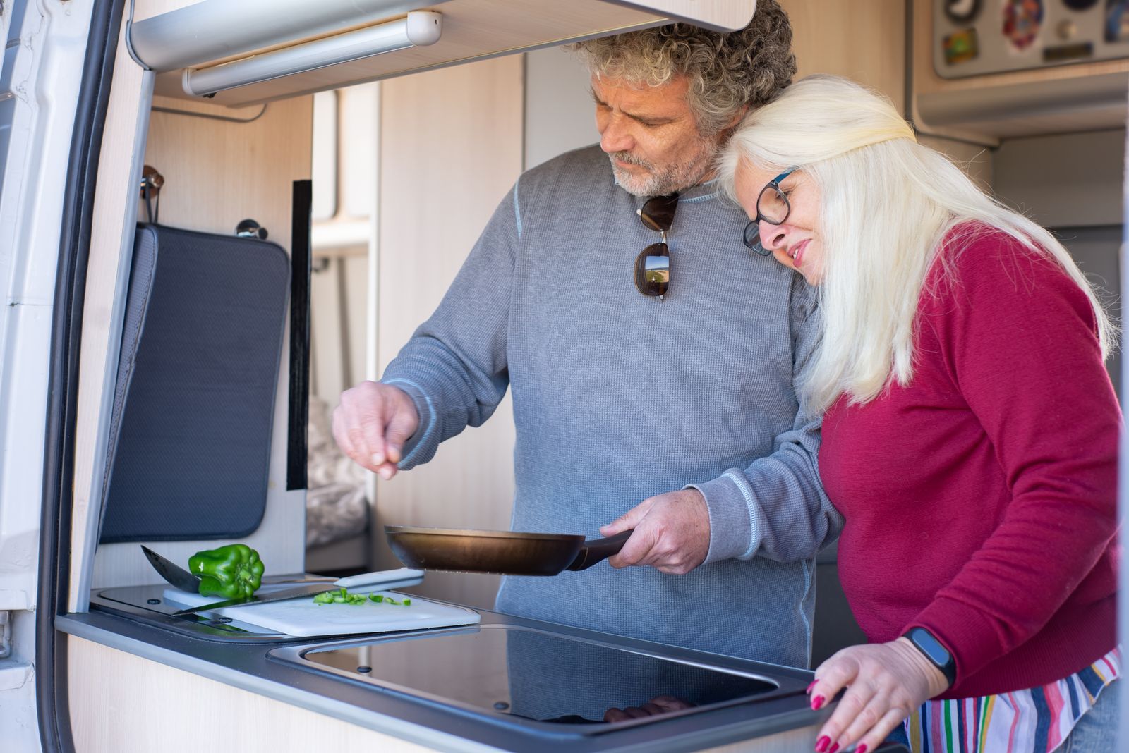An RV kitchen