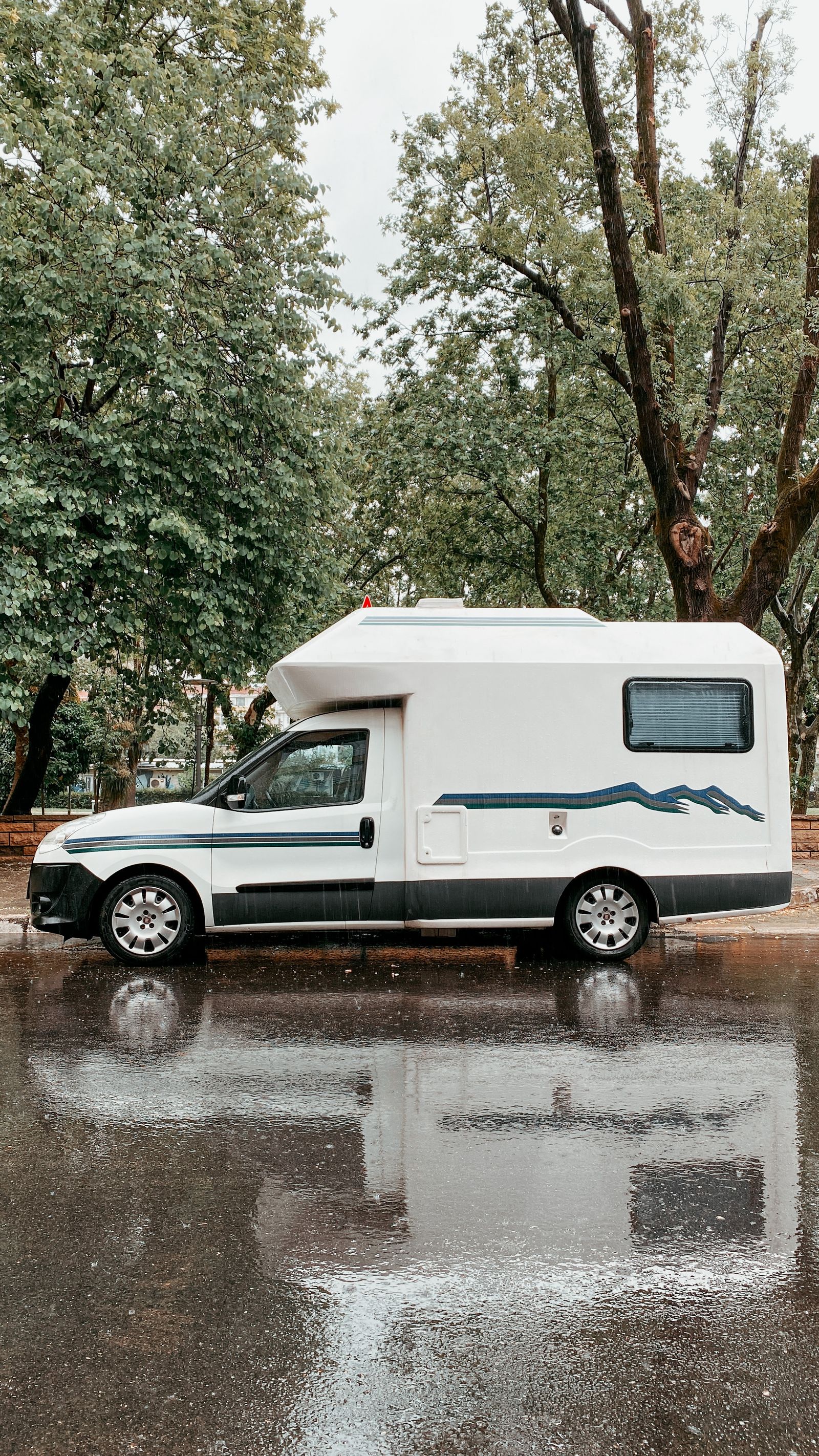 A motorhome on the road in Greater Houston